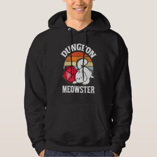 Moletom Dungeon Meowster Nerdy D20 Dice Nerd Kitten Rp