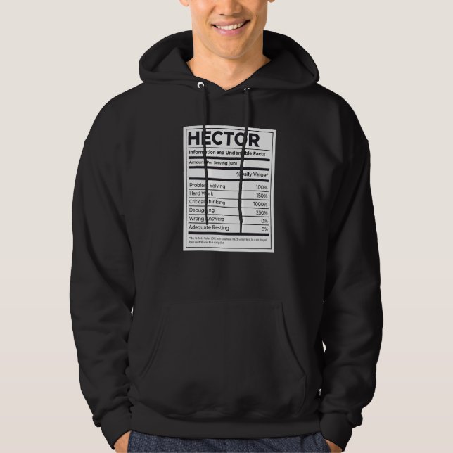 Moletom Duro de Resolução de Problemas de Nutrição Hector (Frente)