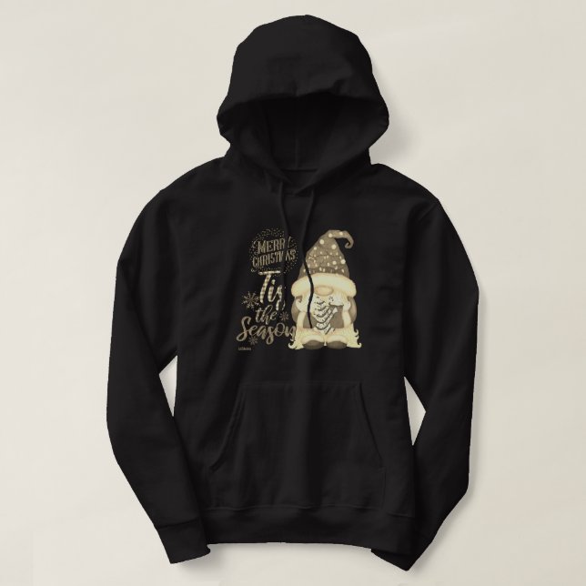 Moletom É A ÉPOCA  gnomo engraçado de natal (Frente do Design)