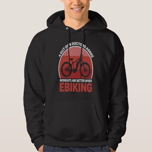 Moletom E Bike  Joke E Biking on Monday E Biker (Frente)