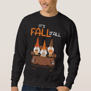Moletom É Fall Y'all Gnomos Gnomos Elves Elf Autumn Leav