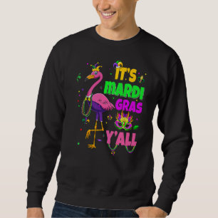 Moletom É Mardi Gras Y'all Flamingo Mardi Gras New Orle