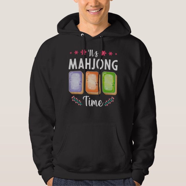 Moletom É o Mahjong Time Mahjong Players Mahjong (Frente)