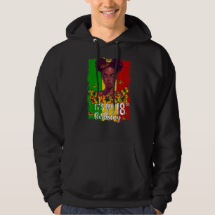 Moletom É o meu 18º aniversário, 18 anos Melanina Negra