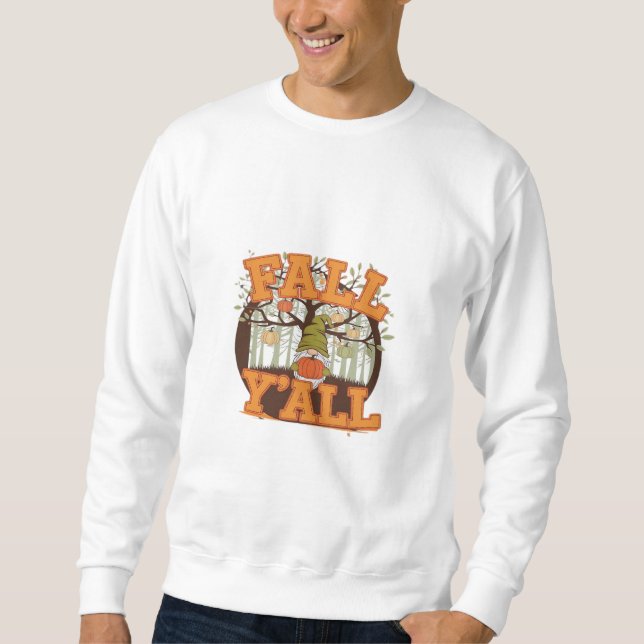 Moletom É "Pumpkin Gnomo Autumn Funny Casual" (Frente)