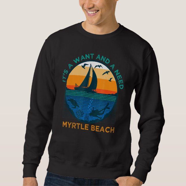 Moletom É uma Férias Queridas e Necessárias da Myrtle Beac (Frente)