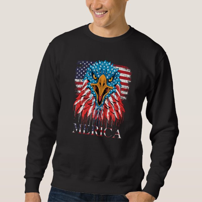 Moletom Éagle 4 De Julho Dos Eua Bandeira Americana Merica (Frente)