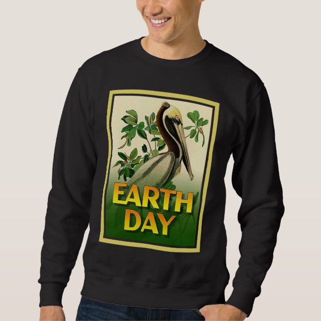 Moletom Earth Day Brown Pelican Bird    Set 1 (Frente)