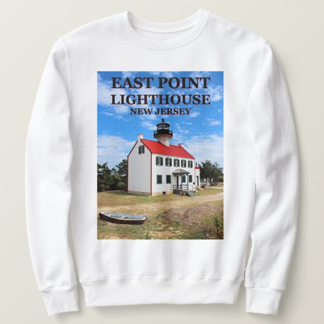 Moletom East Point Lighthouse, Nova Jersey, Sweatshirt (Frente do Design)