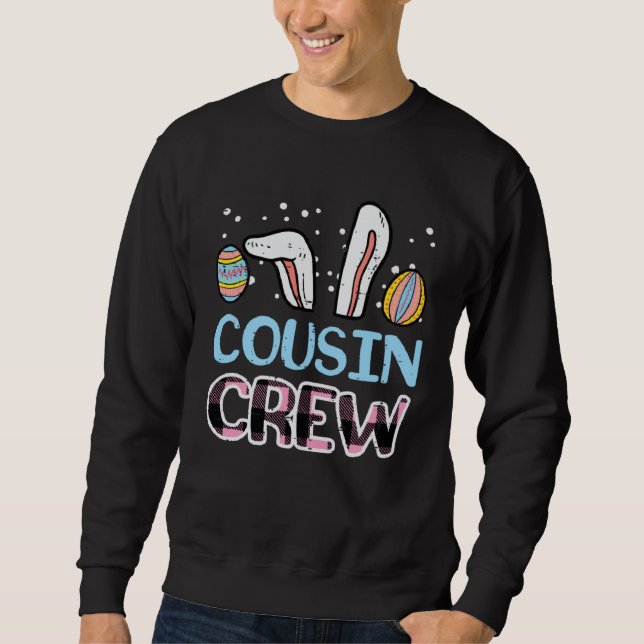 Moletom Easter Cousin Crew Family Matching Boys Girls Kids (Frente)