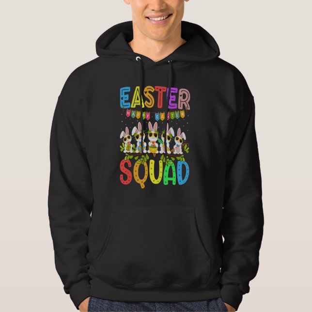 Moletom Easter Squad Leopard Easter Bunny Egg Hunt Kids Bo (Frente)