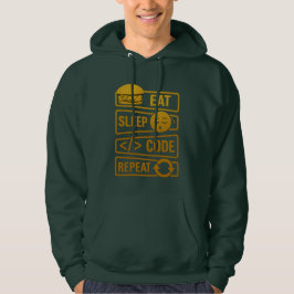 Moletom Eat Sleep Code Repeat – Gold Tech Lifestyle Design