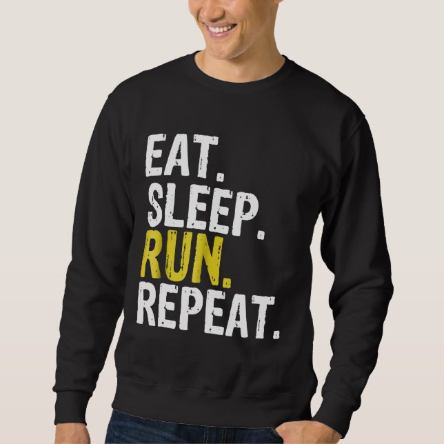 Moletom Eat Sleep Executar Repetir Presente (Frente)