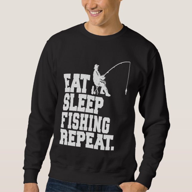 Moletom Eat Sleep Fishing Repeat Fisherman (Frente)