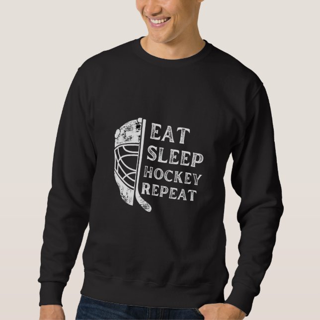 Moletom Eat Sleep Hockey Repeat (Frente)