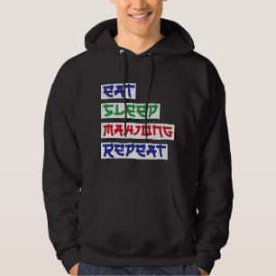 Moletom Eat Sleep Mahjong Repete Mahjong Cartões Mahjong M