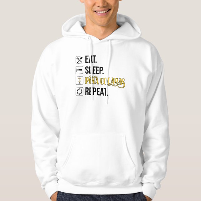 Moletom Eat. Sleep. Pina Coladas. Repeat.  (Frente)