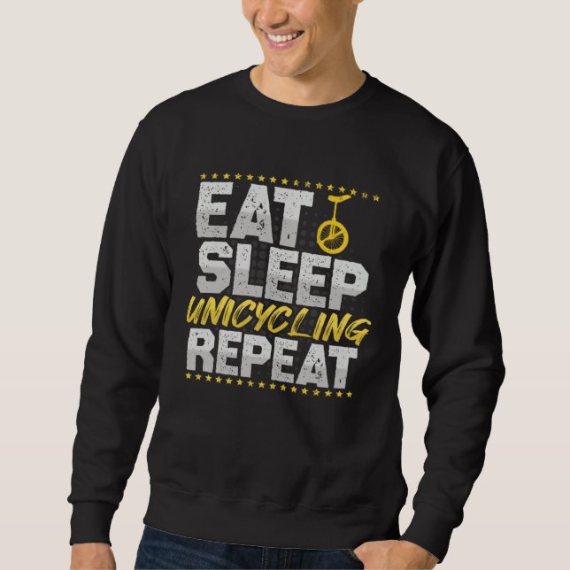 Moletom Eat Sleep Repeat Bicycle Hobby Unicycle (Frente)
