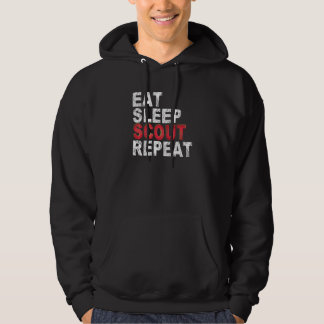 Moletom Eat Sleep Scout Repeat  Scouting  Outdoor Camping