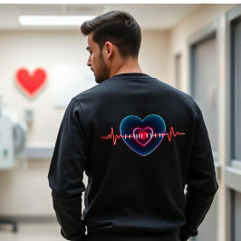 Moletom Echo Tech | Batimento cardíaco | Coração com EKG