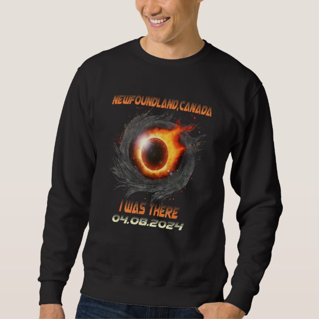 Moletom Eclipse Total Solar Estético 2024 Terra Nova Canad (Frente)