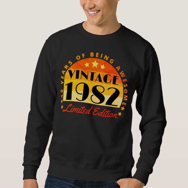 Moletom Edição Limitada Vintage 1982 40º Aniversário (Frente)