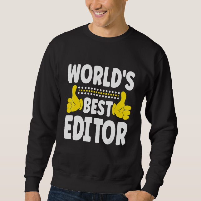 Moletom Editor de profissão de cargo de melhor editor do m (Frente)