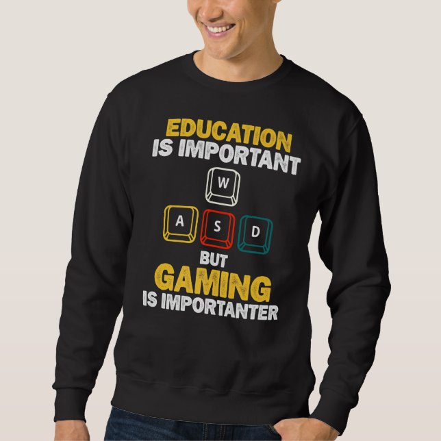 Moletom Educação É Importante, Mas Jogos São Importantes (Frente)