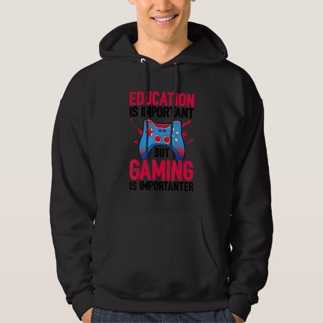 Moletom Educação É Importante, Mas Jogos São Importantes V (Frente)
