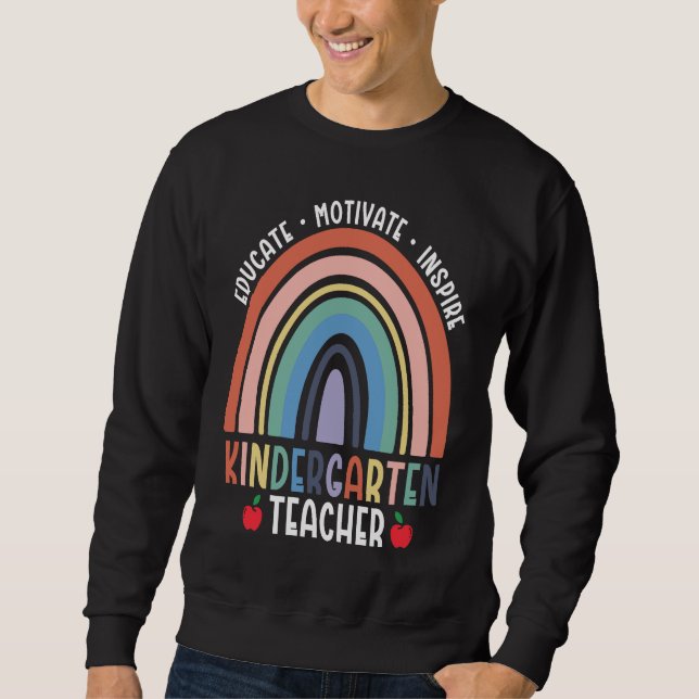Moletom Educate Motivate Inspire Kindergarten Teacher Rain (Frente)