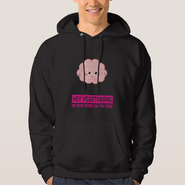 Moletom Ei Vegetarianos Vintage Engraçado Citação (Frente)