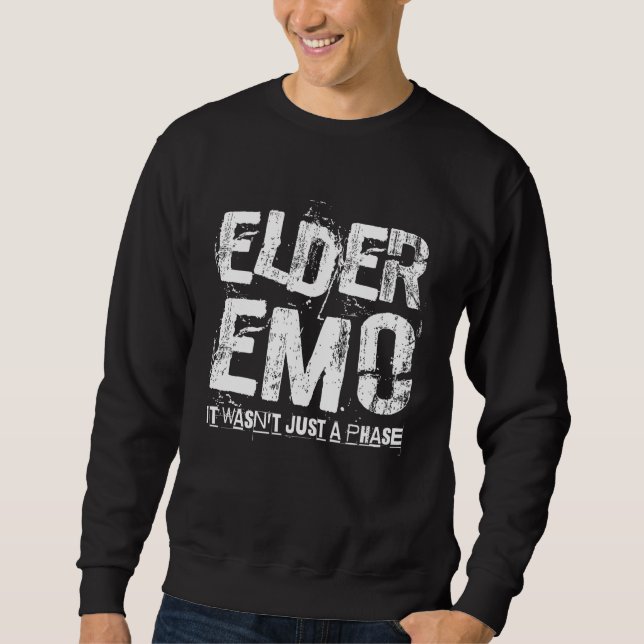 Moletom Elder Emo, não foi só uma fase - Gótico Engraçado  (Frente)