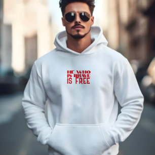 Moletom Ele que é corajoso é livre citação vermelho
