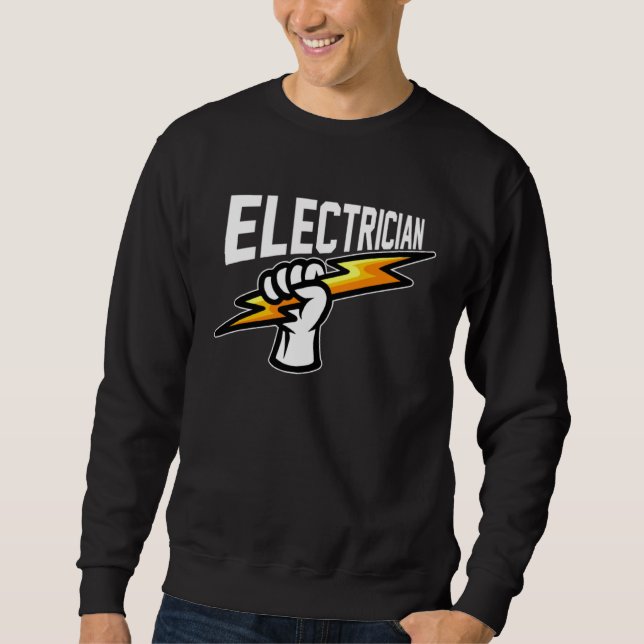 Moletom Electrician Bolt Electronics Voltage Lineman Circu (Frente)