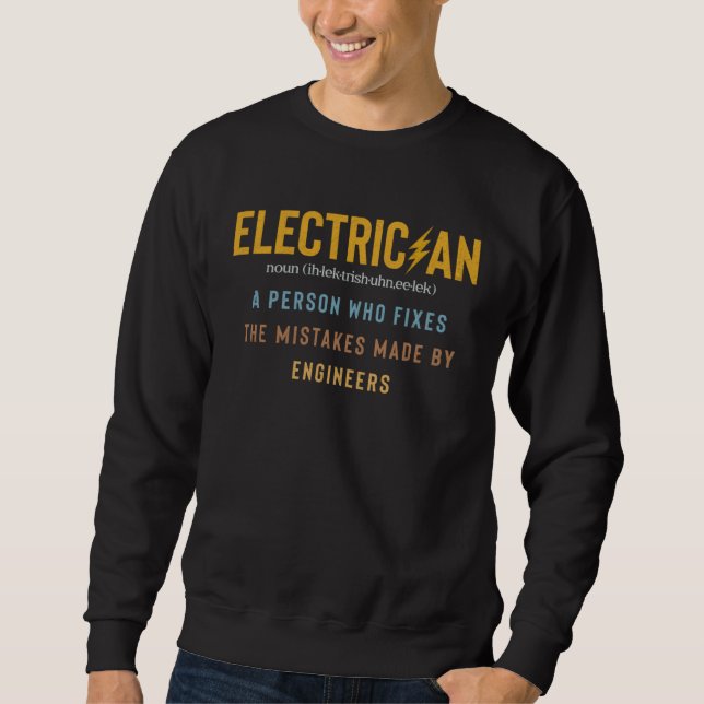 Moletom Electrician   Electrician Definition (Frente)