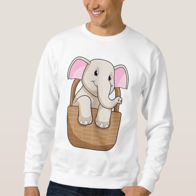 Moletom Elefante com cesta (Frente)