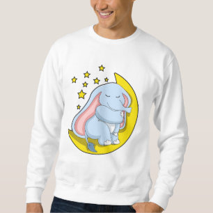 Moletom Elefante com Lua e Estrelas