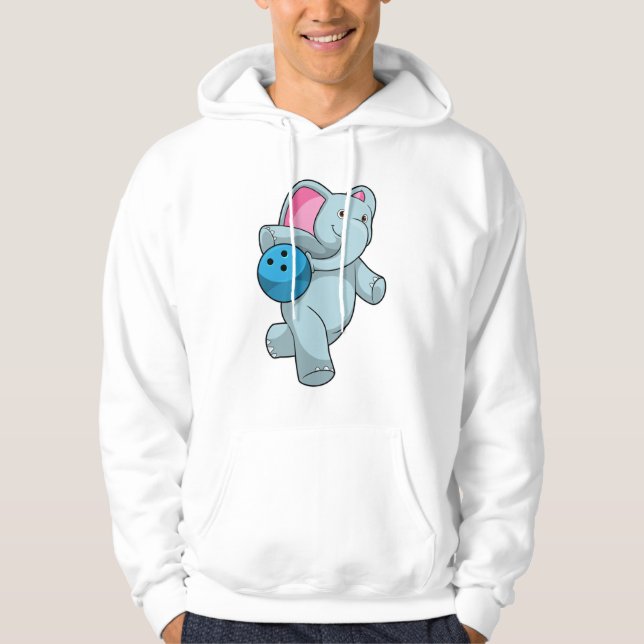 Moletom Elefante em Boliches com Bola de boliche (Frente)