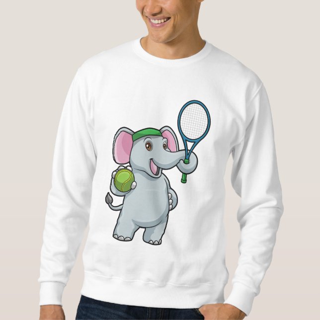 Moletom Elefante em Tênis com raquete Tênis (Frente)
