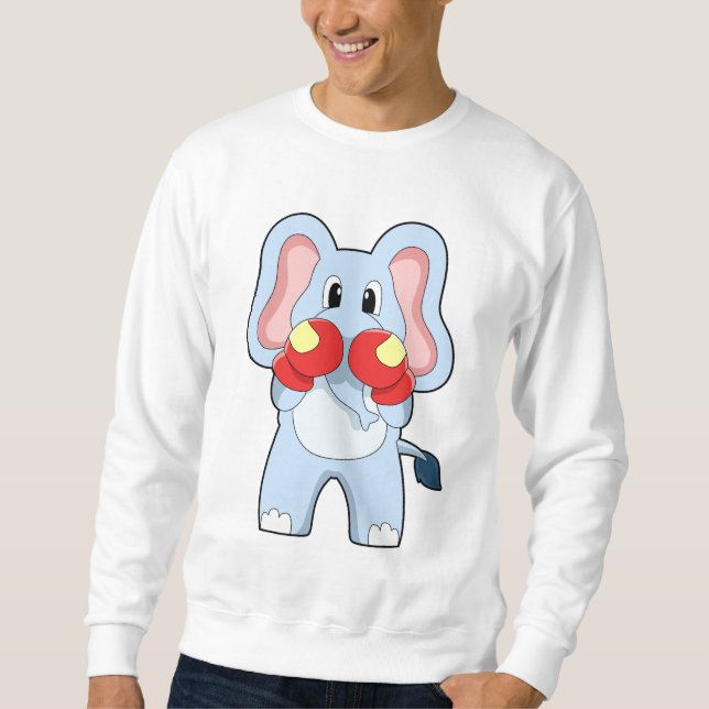 Moletom Elefante no Boxing com luvas in a box (Frente)