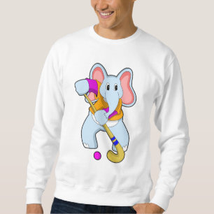 Moletom Elefante no Hockey com taco de Hockey