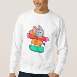 Moletom Elefante no Snowboard com Snowboard