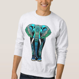 Moletom Elefante Tribal Colorido - Vida Selvagem Artística