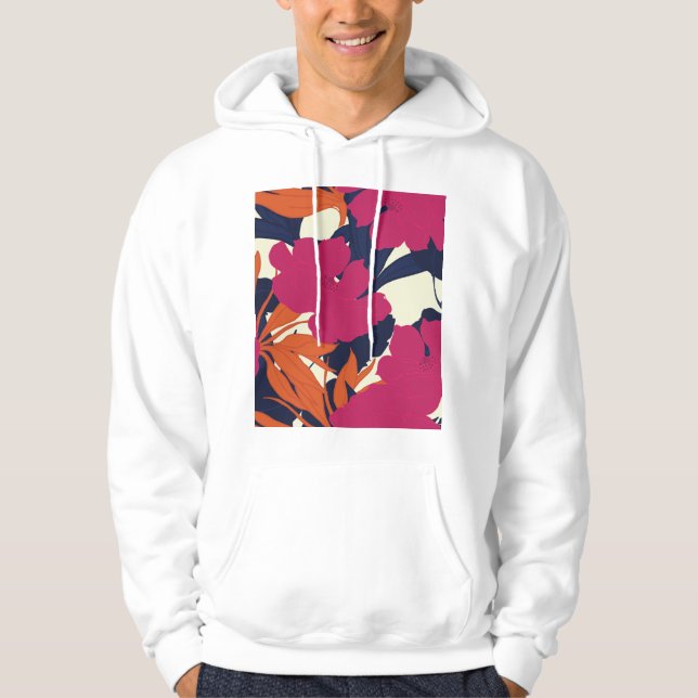 Moletom elegância floral: padrão abstrato (Frente)