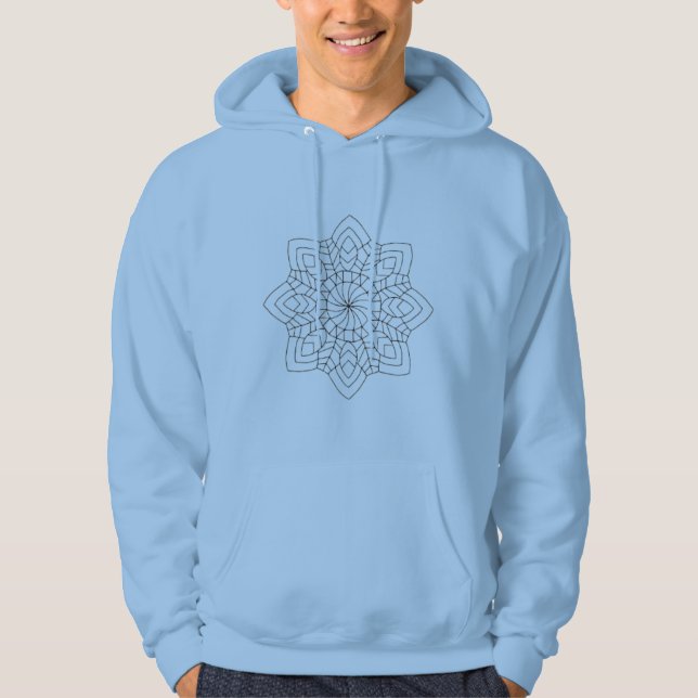 Moletom Elegant Artistic Pattern Hoodie – Minimal Design  (Frente)