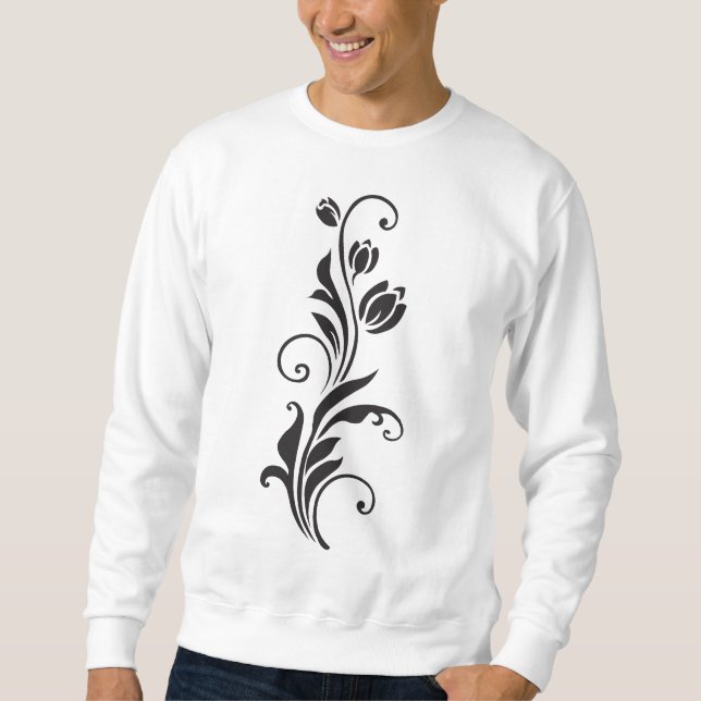 Moletom Elegant Ornamental Floral Flower Art (Frente)