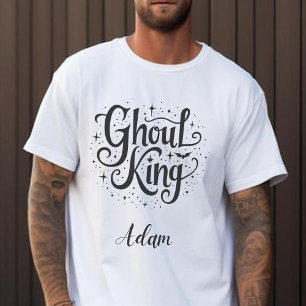 Moletom Elegante "Ghoul King" Nome Halloween Calliografia