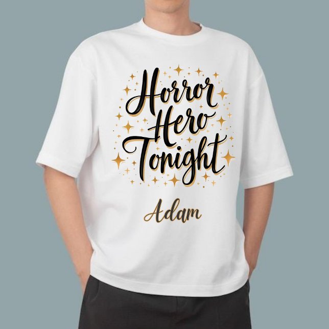 Moletom Elegante "Horror Hero Tonight" Nome Halloween (Criador carregado)