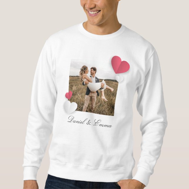 Moletom Elegante Moderno Simples Personalizar Adicione Sua (Frente)