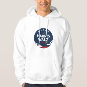 Moletom Eleição de Botão Retro para Democratas Harris Walt